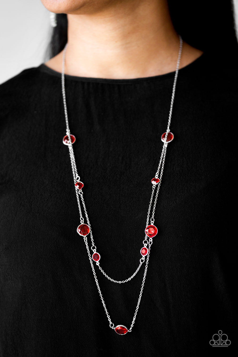 Raise Your Glass - Red Paparazzi Accessories Necklace