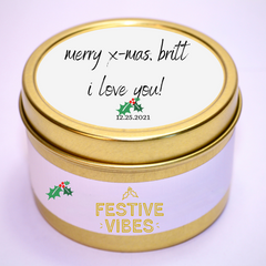 personalized stocking stuffer | scented soy candle | chloe and crown