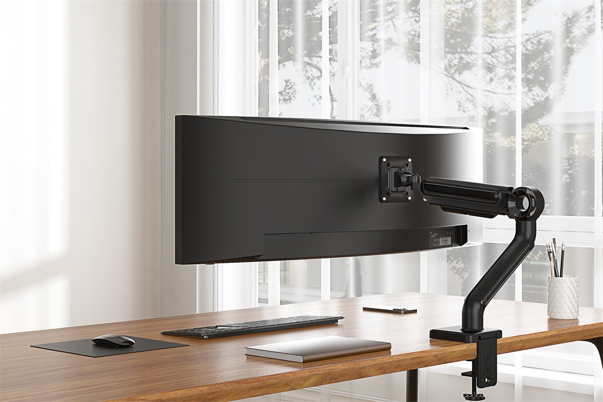 Maidesite single monitor arm supports 13-35 inch flat and curve computer screen