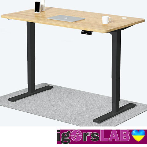 Electric standing desk S2 Pro Plus black frame oak top computer table for office use