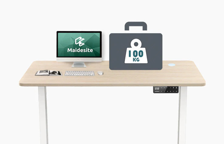 Maidesite S2 Pro escritorio de altura ajustable capacidad de carga es de 100 kg y grande para poner varios monitores impresoras portátiles y más material de oficina