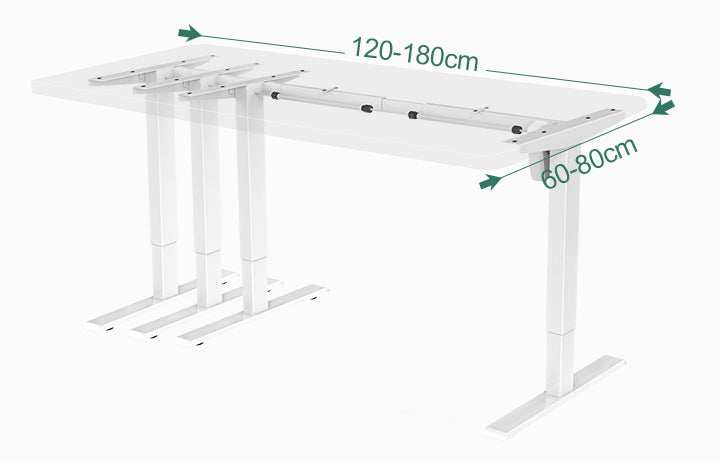 Maidesite T1 Basic escritorio eléctrico de pie pierna puede caber 120x60 a 180x80 cm de escritorio para uso de oficina en casa