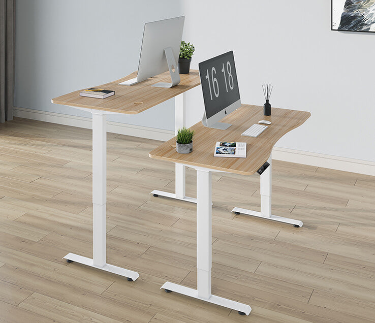 Maidesite standing desk is height adjustable for 5-6 ft people learning and working