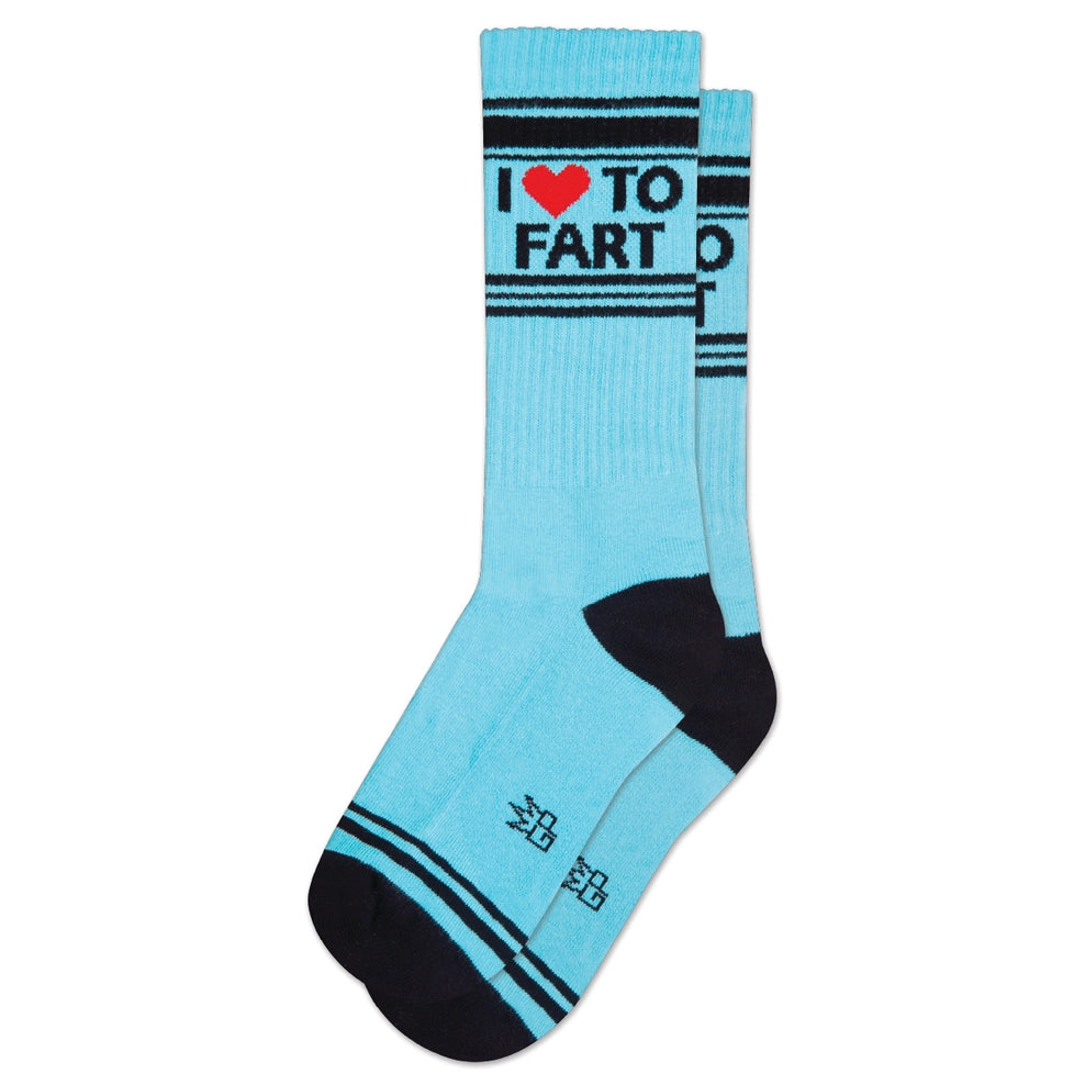 I ❤️ To Fart Gym Crew Socks