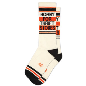 Horny For Thrift Stores Gym Crew Socks - The Matchbox