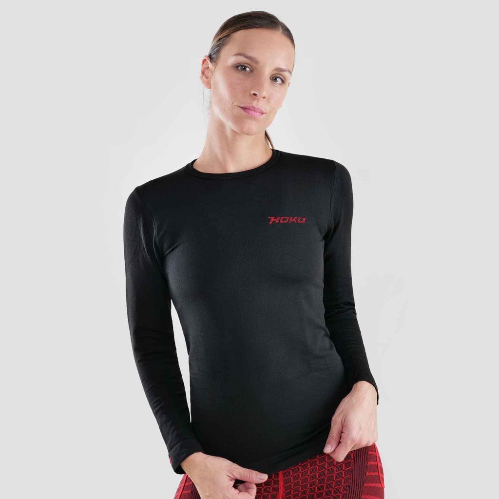 Ropa Interior Térmica Mujer, Camiseta Térmica De Manga Larga Peak Apex  Negro