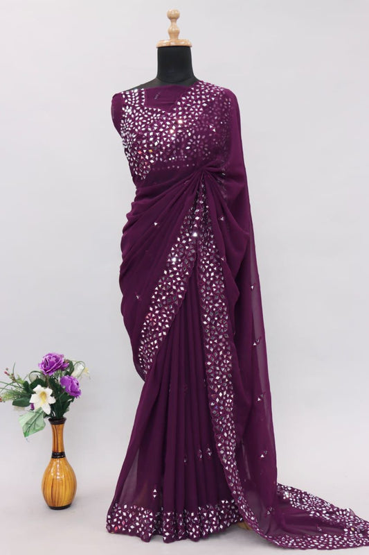 Indian ethnic wear saris| Evening wear saris,