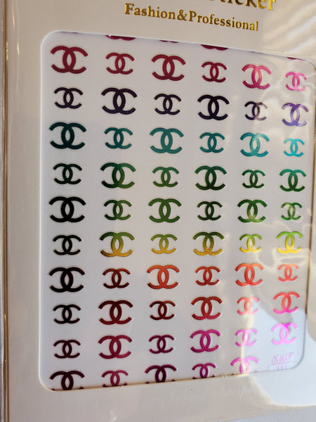 Multi Color Chanel Art Stickers – Lori's Nail Box And Supplies LLC