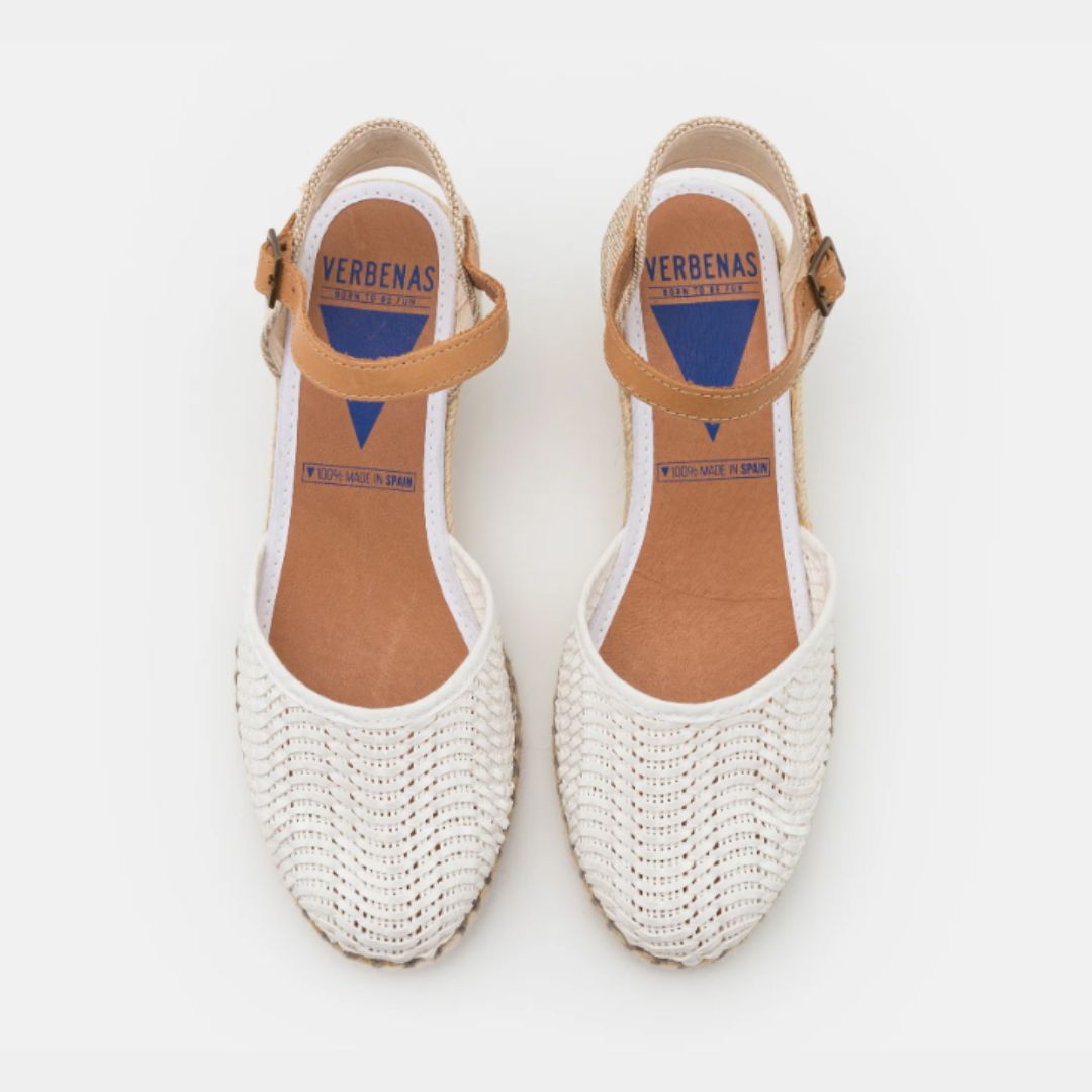 Verbenas MALENA Blanco | Espadrille Wedge | Spanish Shoes Australia