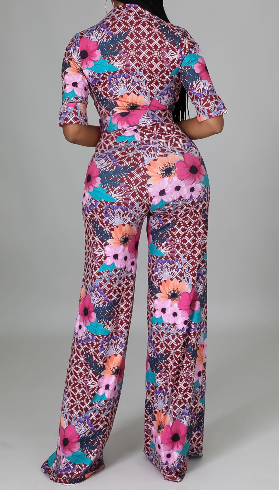 flower pattern jumpsuit