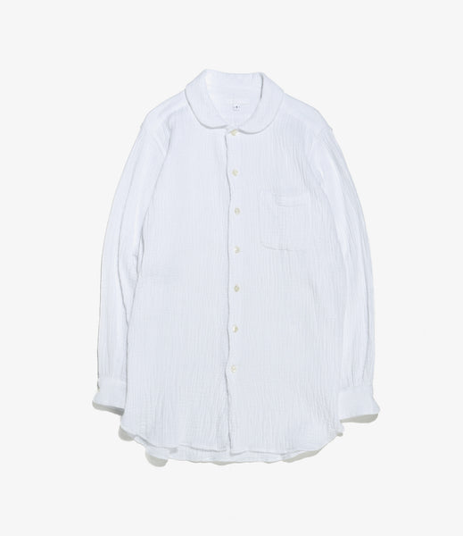 Rounded Collar Shirt - Cotton Crepe (for WOMEN)