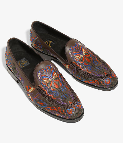 Papillon Emb. Leather Slip-On