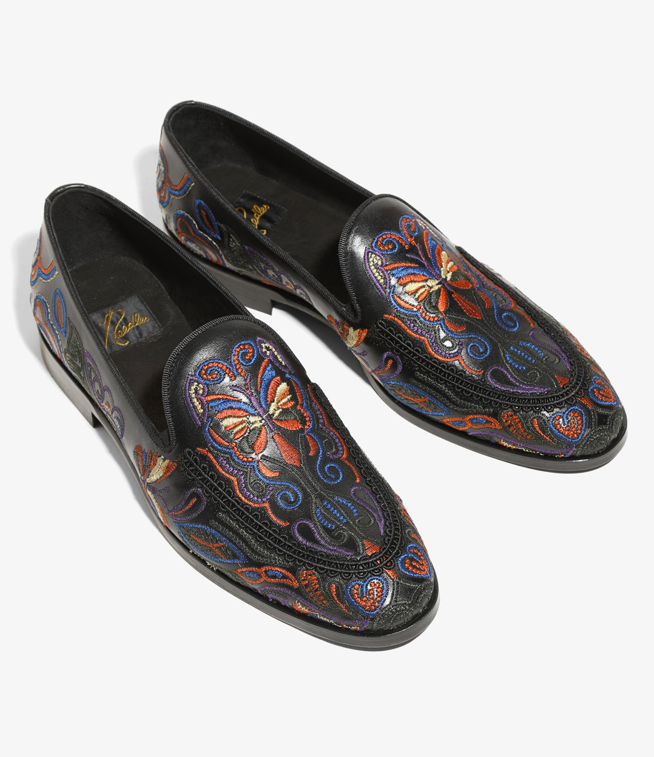 NEEDLES Papillon Emb. Leather Slip-On | labiela.com