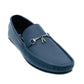 Men’s loafer Blue dotted with metal tie buckle