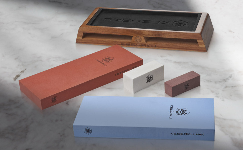 The Kessaku Deluxe Whetstone Kit Includes