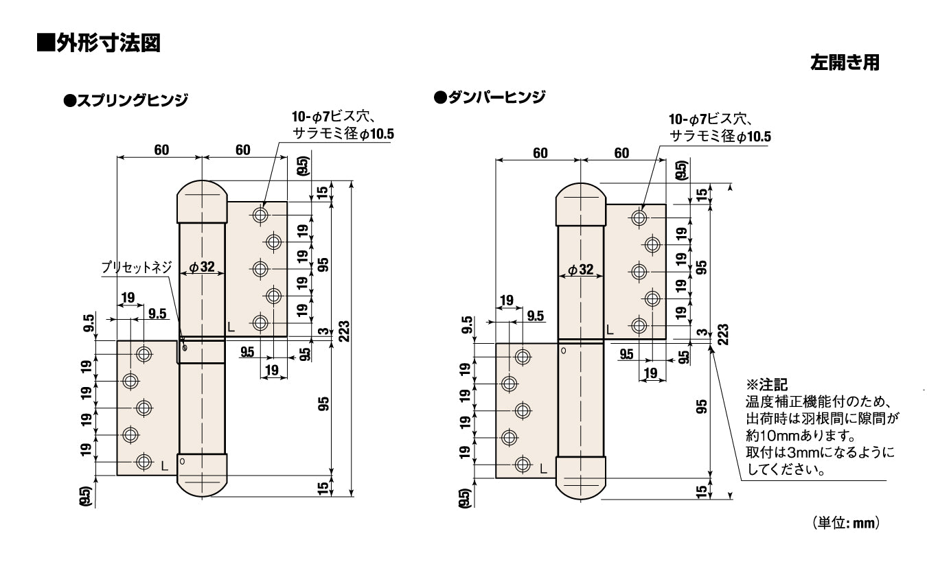 日東工器|nitto-kohki|ニットー オートヒンジ100PCシリーズ左開き シルバー 113L-PC - 3