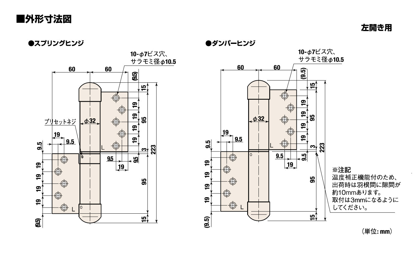 133R-PC 133L-PC｜オートヒンジ（丁番型）｜日東工器 –