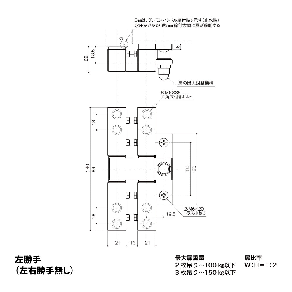 219-SUS-A｜2軸ソリッドヒンジ｜中西産業（Nakanishi） – イブニーズ.com