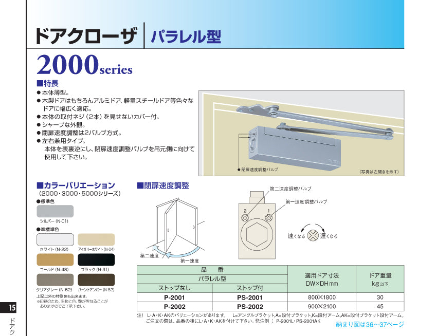 ニュースター ドアクローザー 2000シリーズ