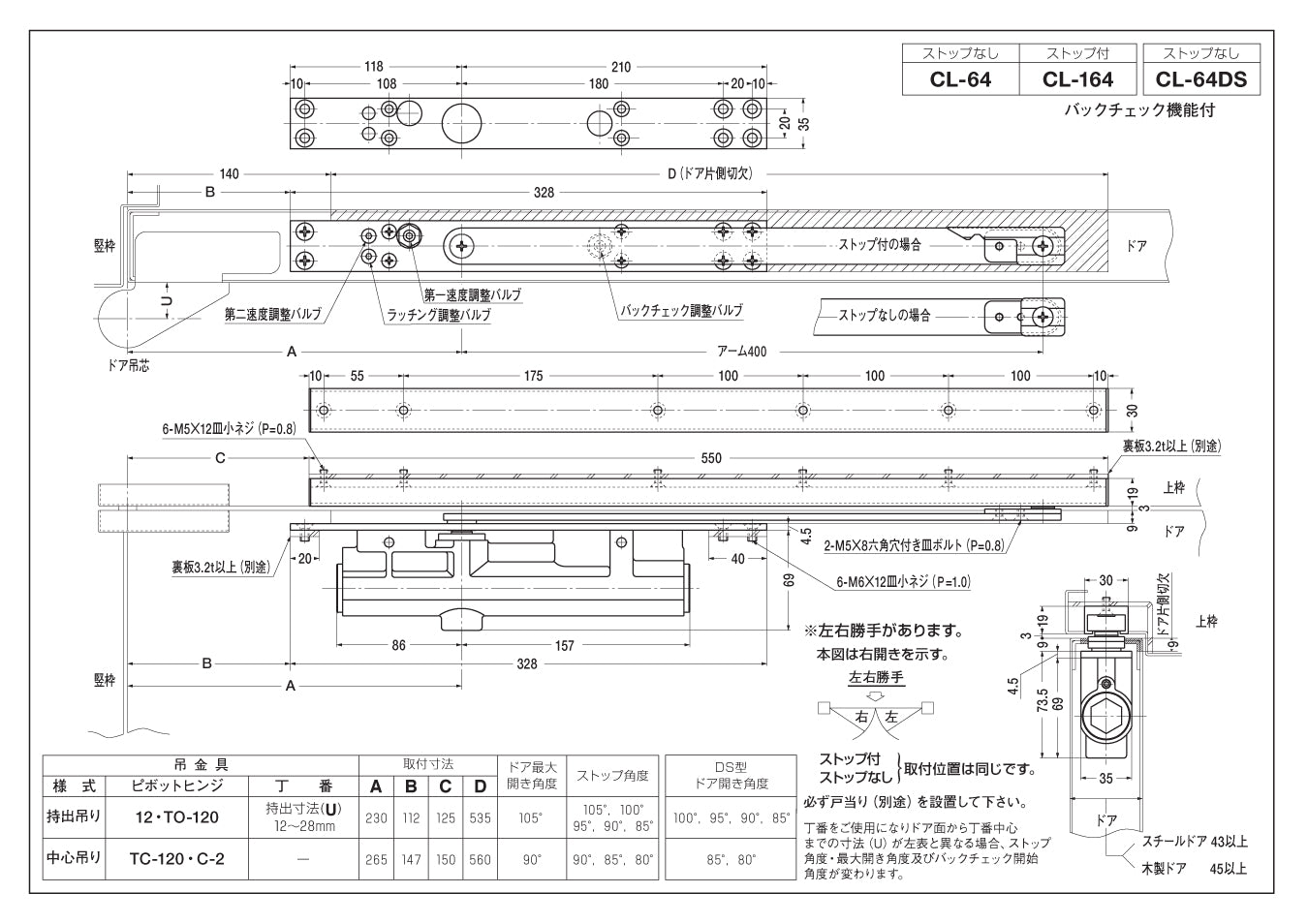 CL-64DS｜コンシールドドアクローザー｜ニュースター（NEWSTAR） –