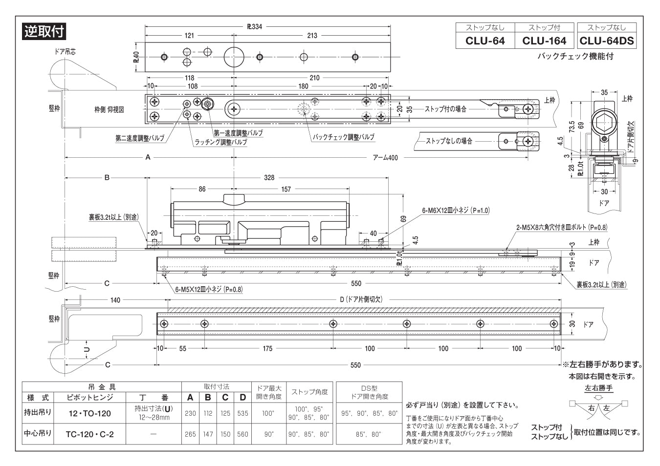 CLU-64DS｜コンシールドドアクローザー｜ニュースター（NEWSTAR） –