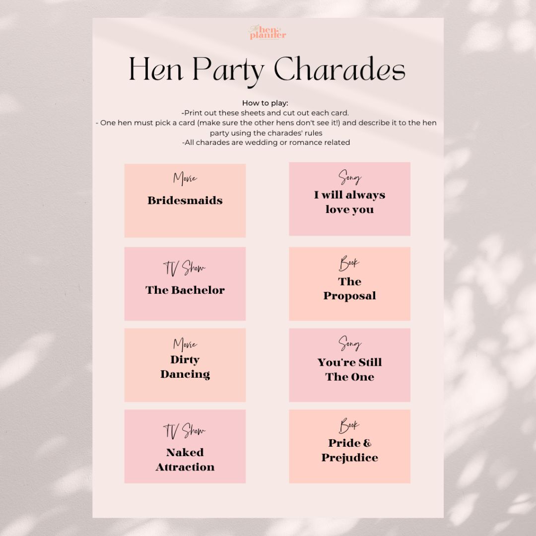 hen party charades download