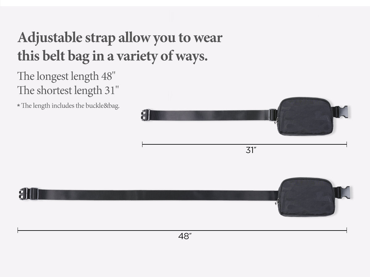 Ododos Trendy Patterned Mini Belt Bag with Adjustable Strap