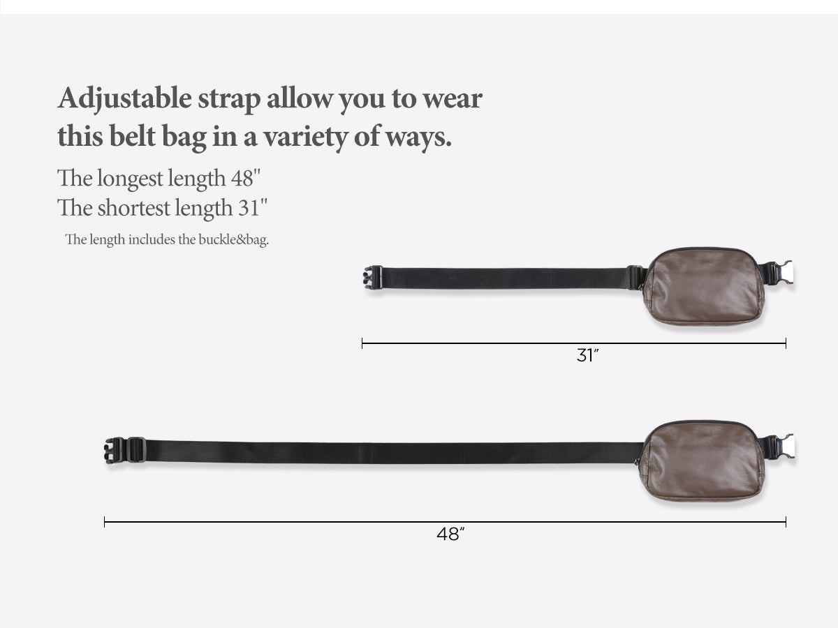 Ododos Holographic Shiny Mini Belt Bag with Adjustable Strap