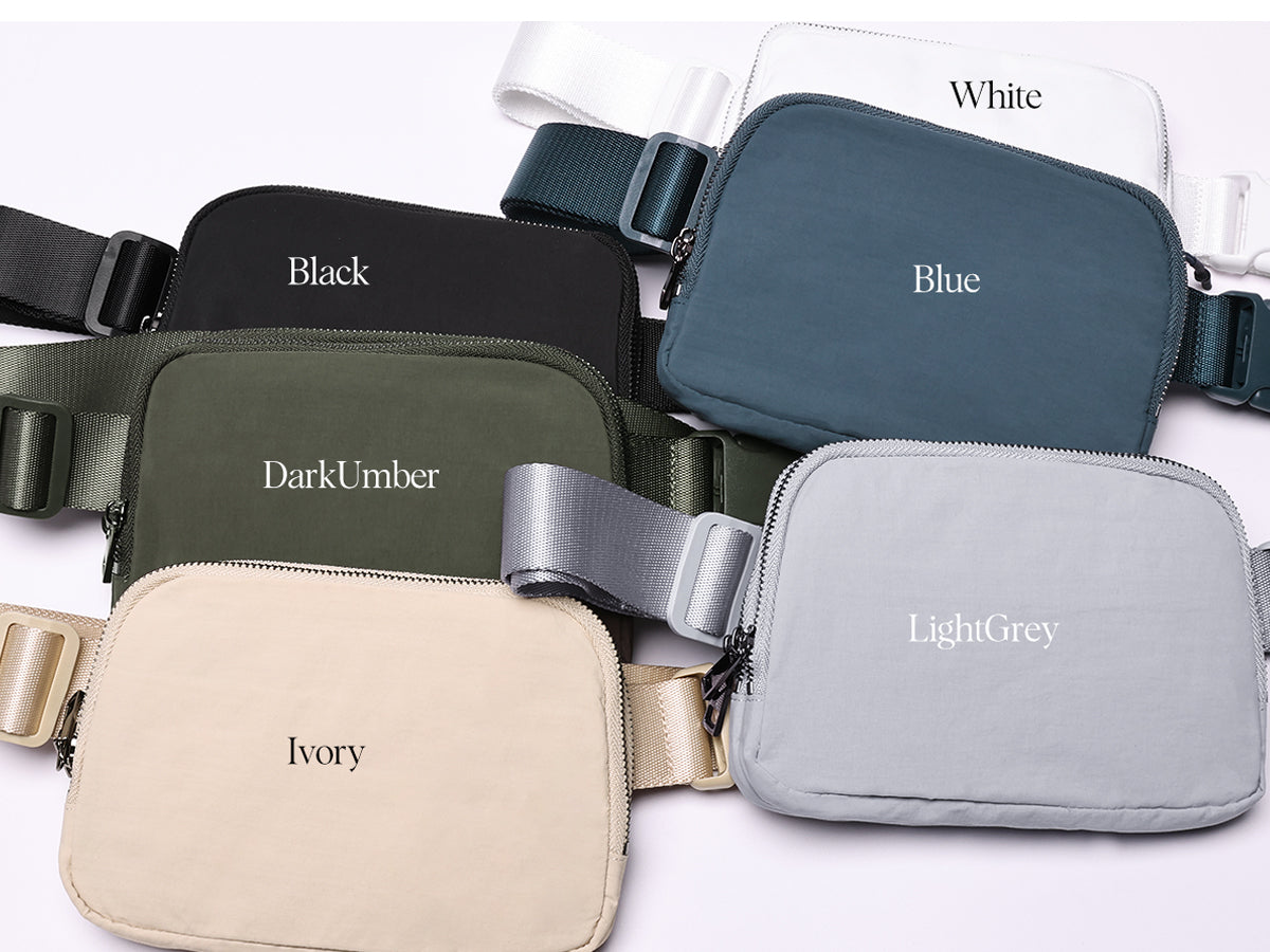 Ododos Double Zip Mini Belt Bag Colors