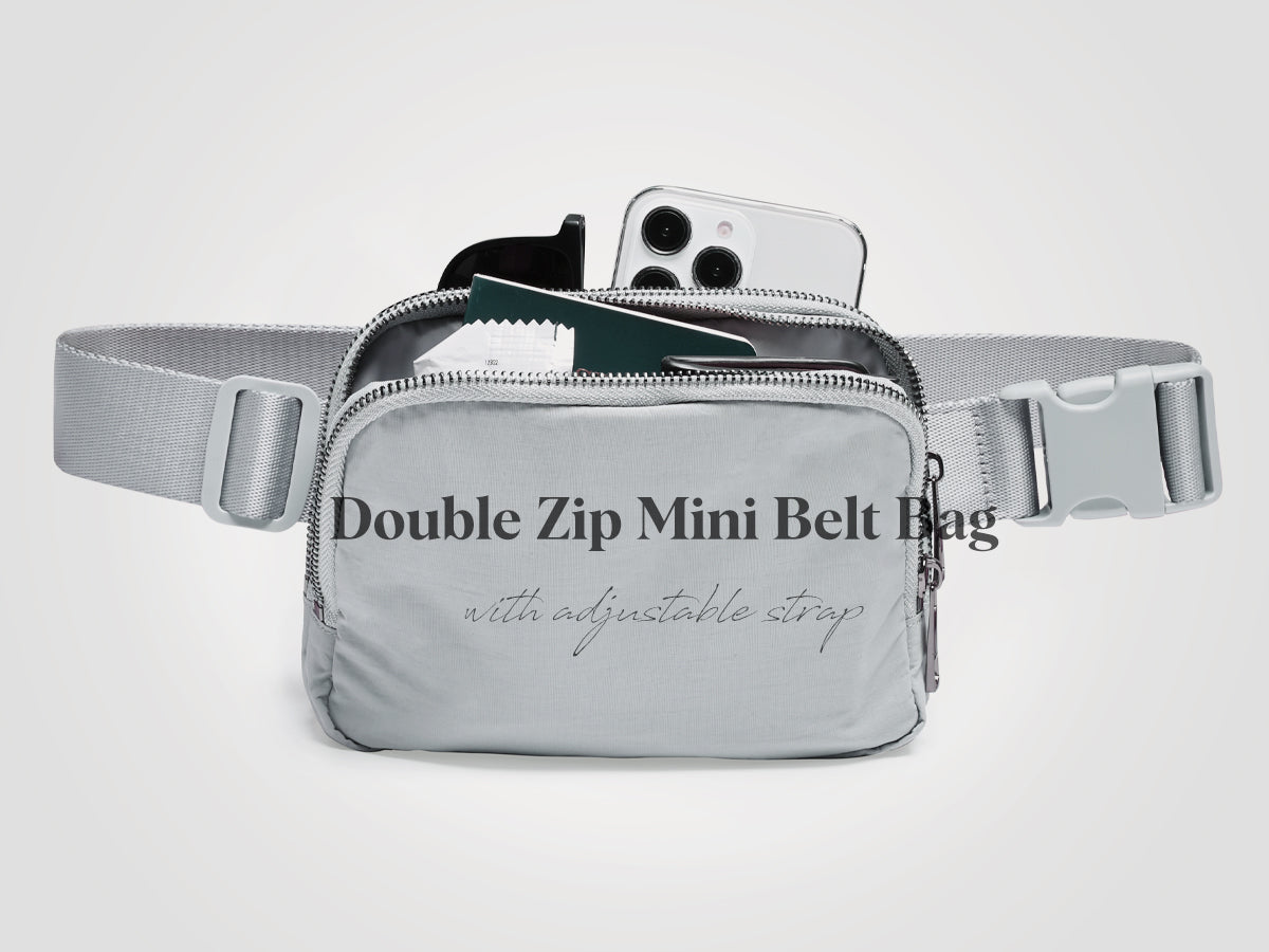 Ododos Double Zip Mini Belt Bag