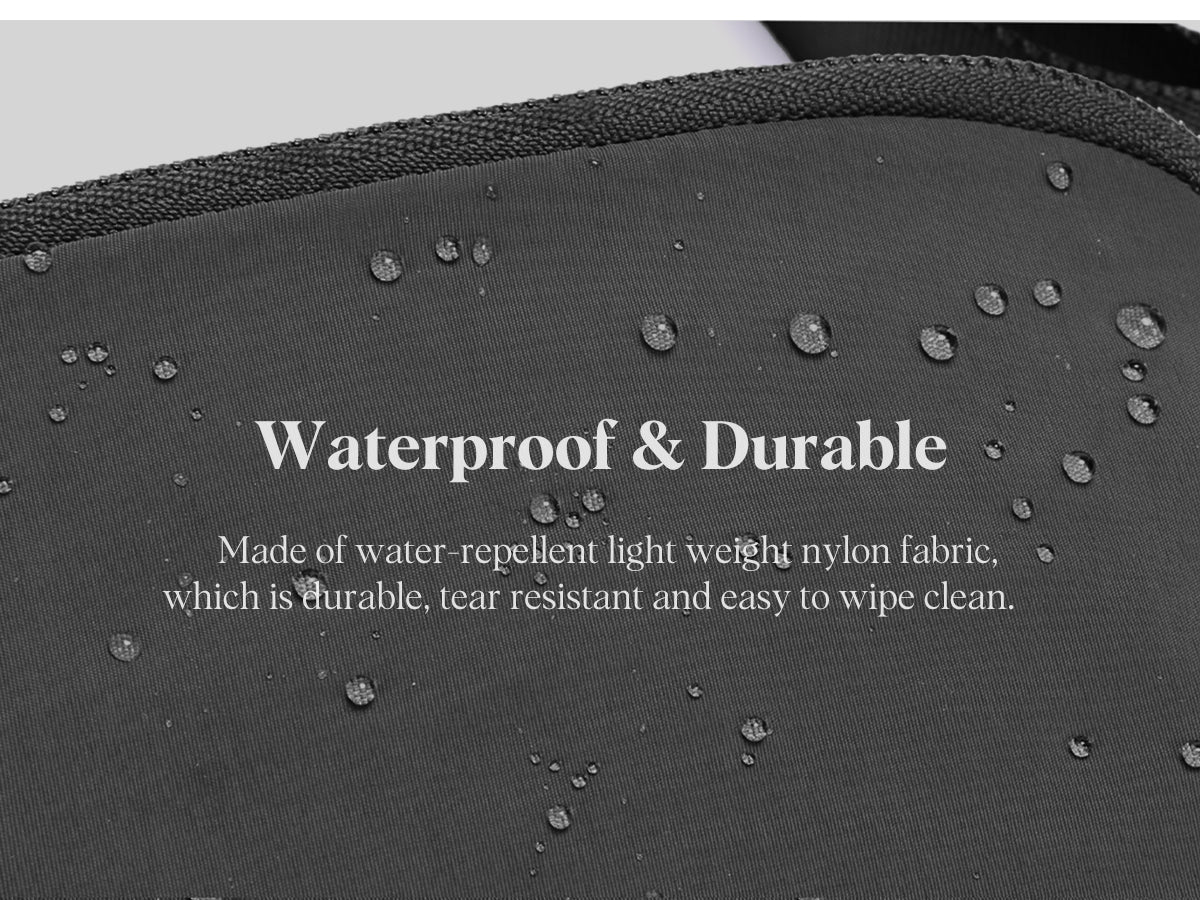 Ododos Double Zip Waterproof Mini Belt Bag