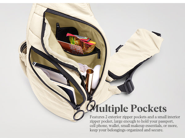 Crossbody Lightweight Sling Bag with multiple pockets