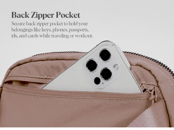 Back Zipper Pocket