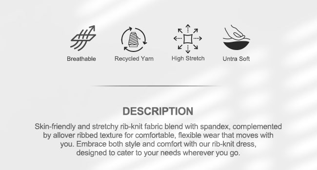 Ododos 2 Pack Seamless Ribbed Knit Cami Dress