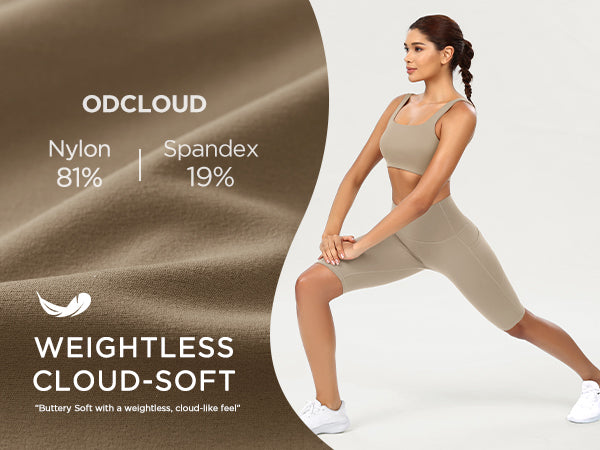 ODODOS ODCLOUD 10 inches High Waist Lounge Yoga Shorts