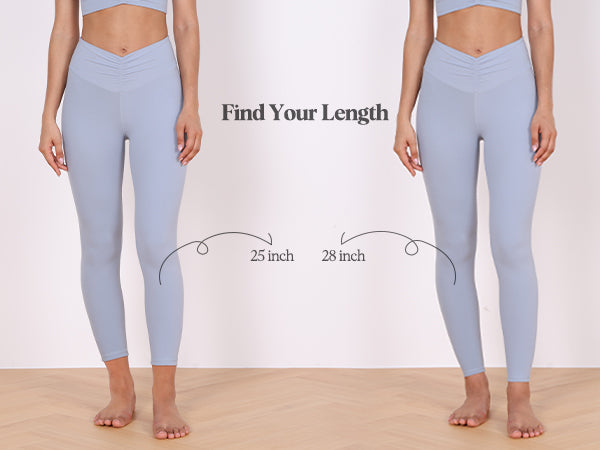 Ododos High Waist Crossover Squat Proof Ruched Leggings