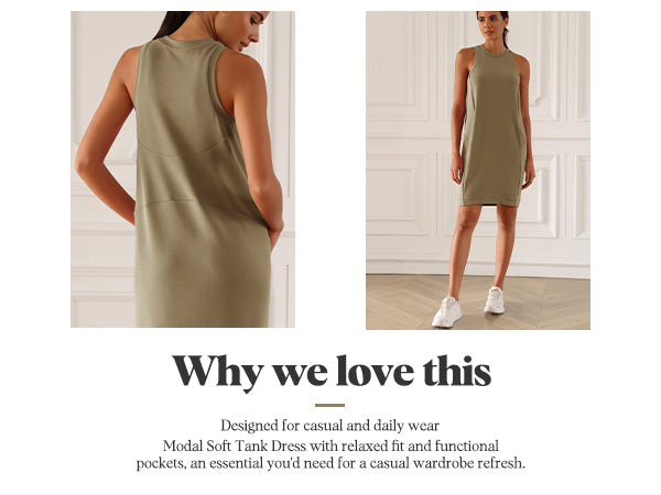 Why Love Ododos Modal Soft Loose Tank Dress