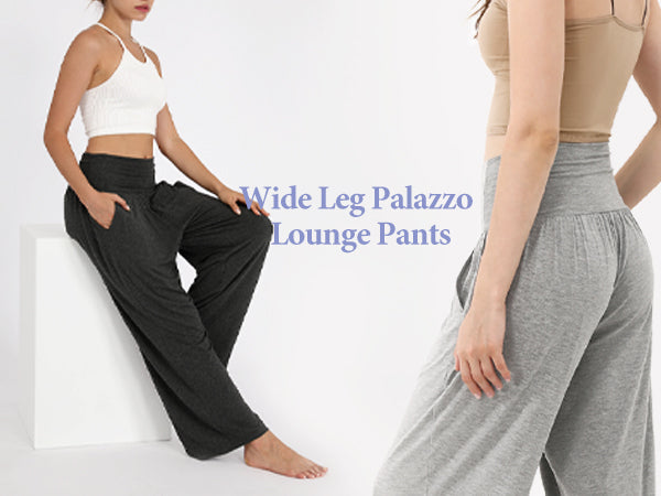 Ododos Wide Leg Lounge Pants with Pockets