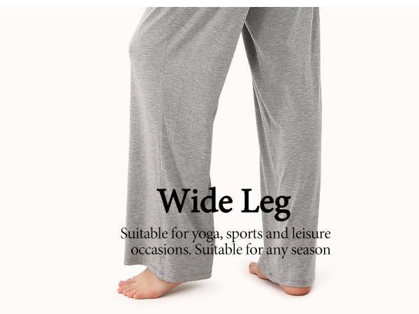 Ododos Wide Leg Lounge Pants with Two Side Pockets