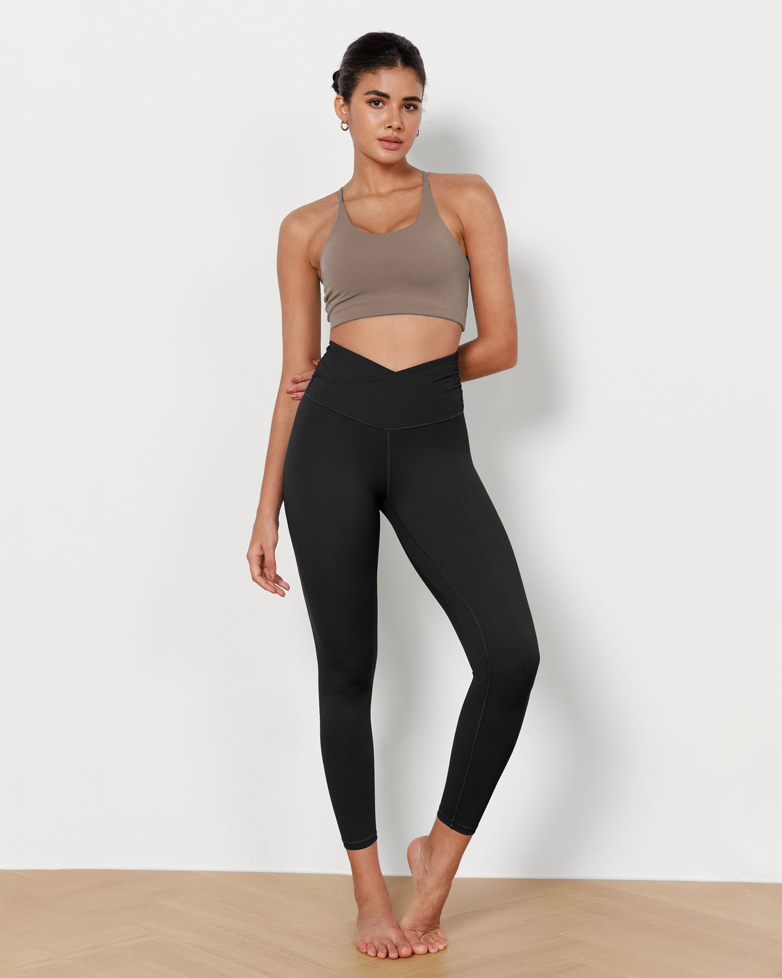 ODODOS Crossover Bootleg Yoga Pants For Women