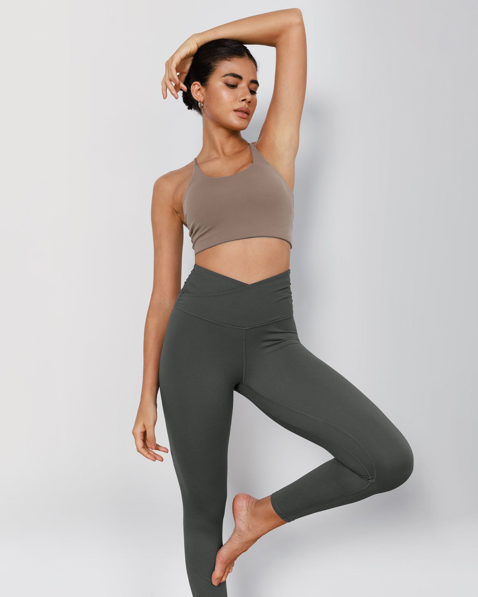 ODODOS Pattern Cross Waist Running Yoga Leggings – ododos