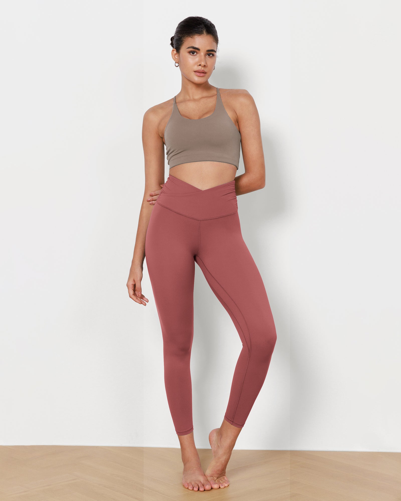 ODODOS Pattern Cross Waist Running Yoga Leggings – ododos