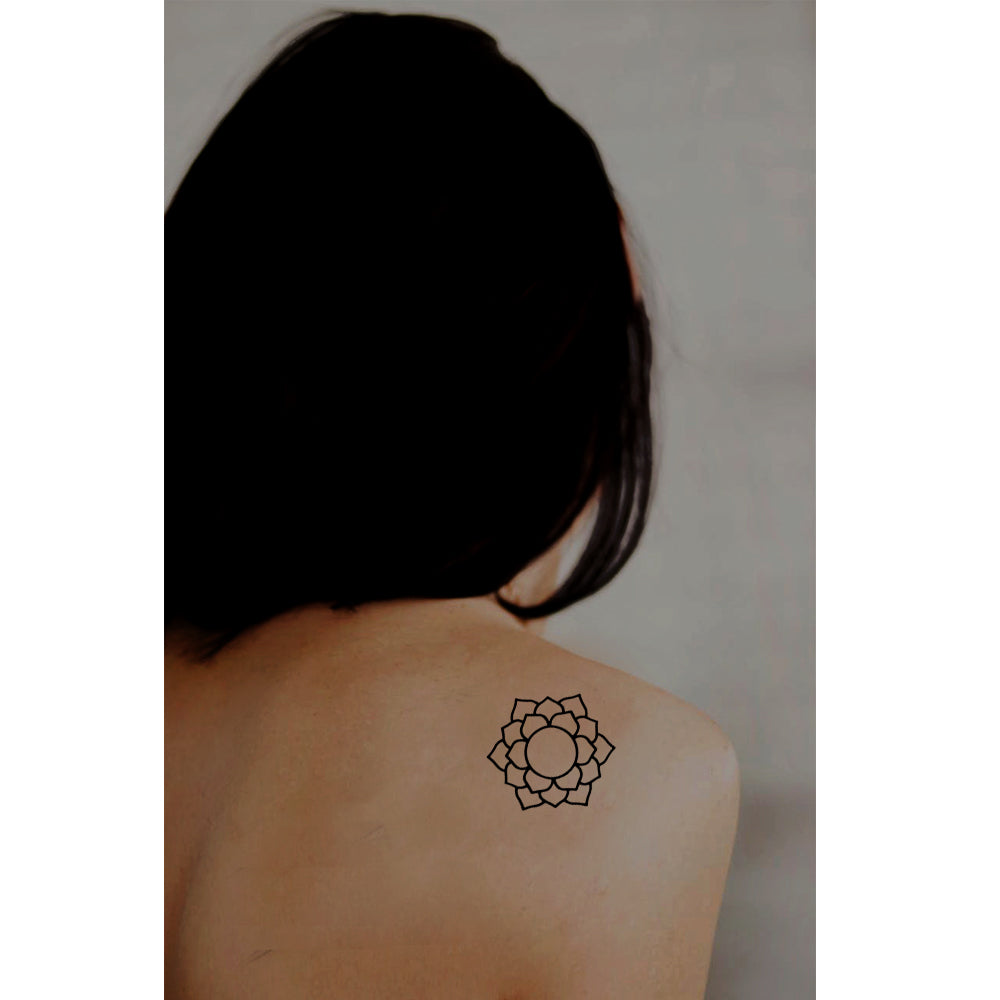 My first tattoo Crown Chakra ohm and lotus done at Planet Ink in Canton  GA  rtattoos