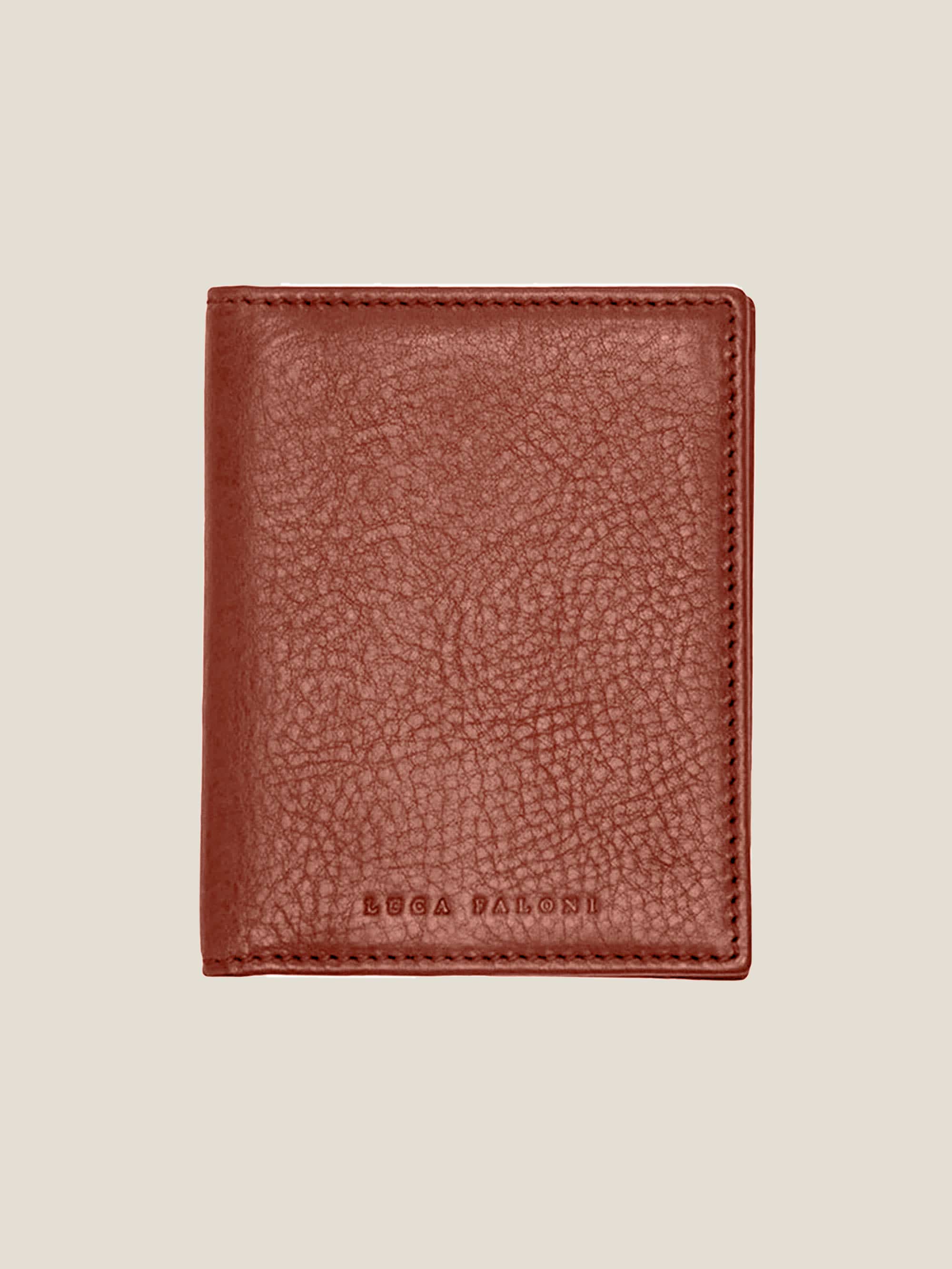 Luca Faloni - Men's Caramel Brown Bifold Cardholder - Made in Italy product