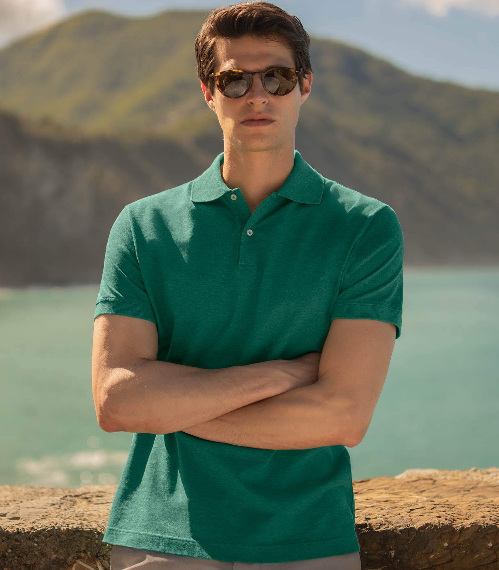 fiel Griff drei italienische poloshirts Dramatiker Andrew Halliday ...