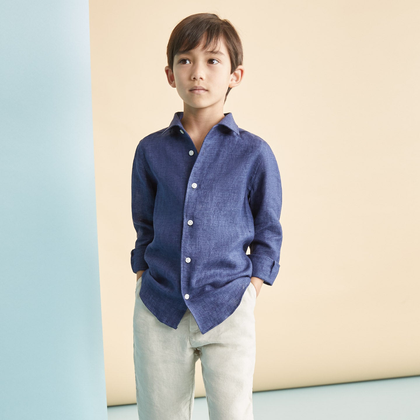 Father and Son: Men's Linen Shirts & Kids Linen Shirts | Luca Faloni