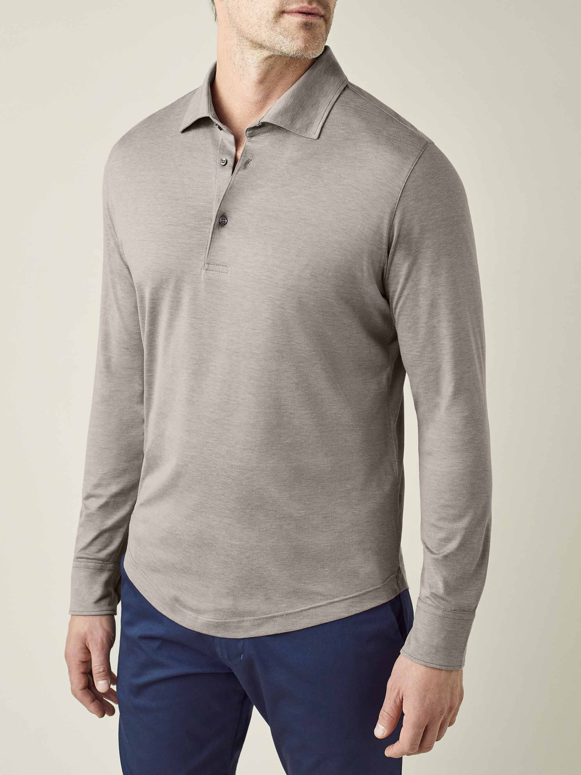 silk cotton cashmere sweater polo