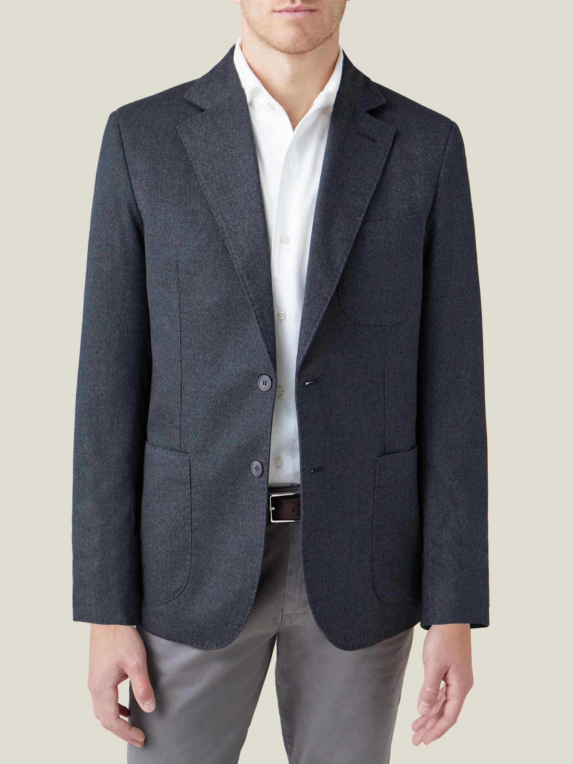 Charcoal Grey Cashmere Blazer