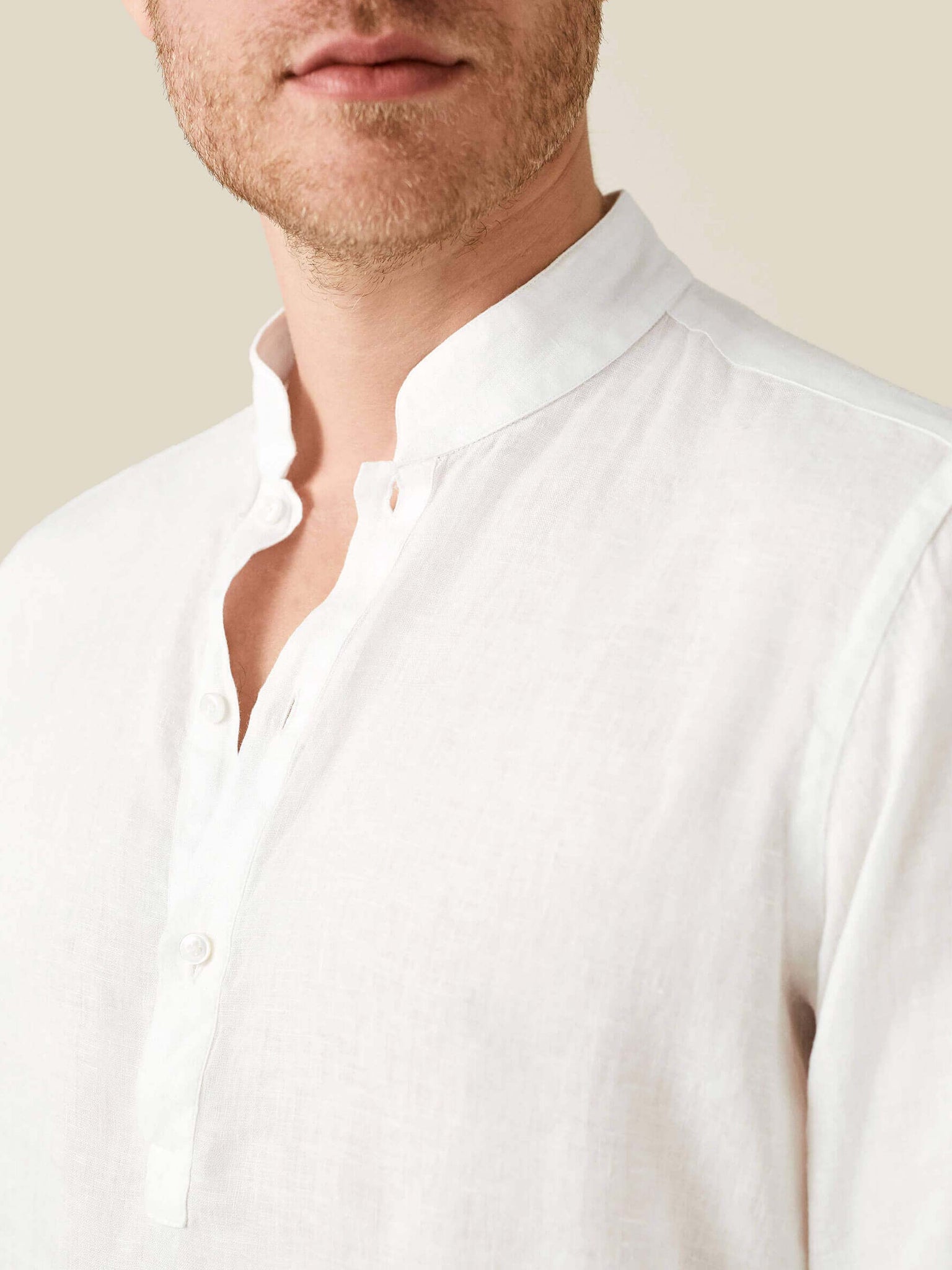 White Forte Linen Shirt | LUCA FALONI