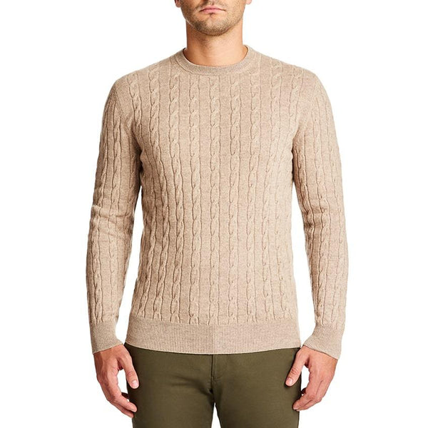 Pure Cashmere Cable Knit Sweater – Luca Faloni